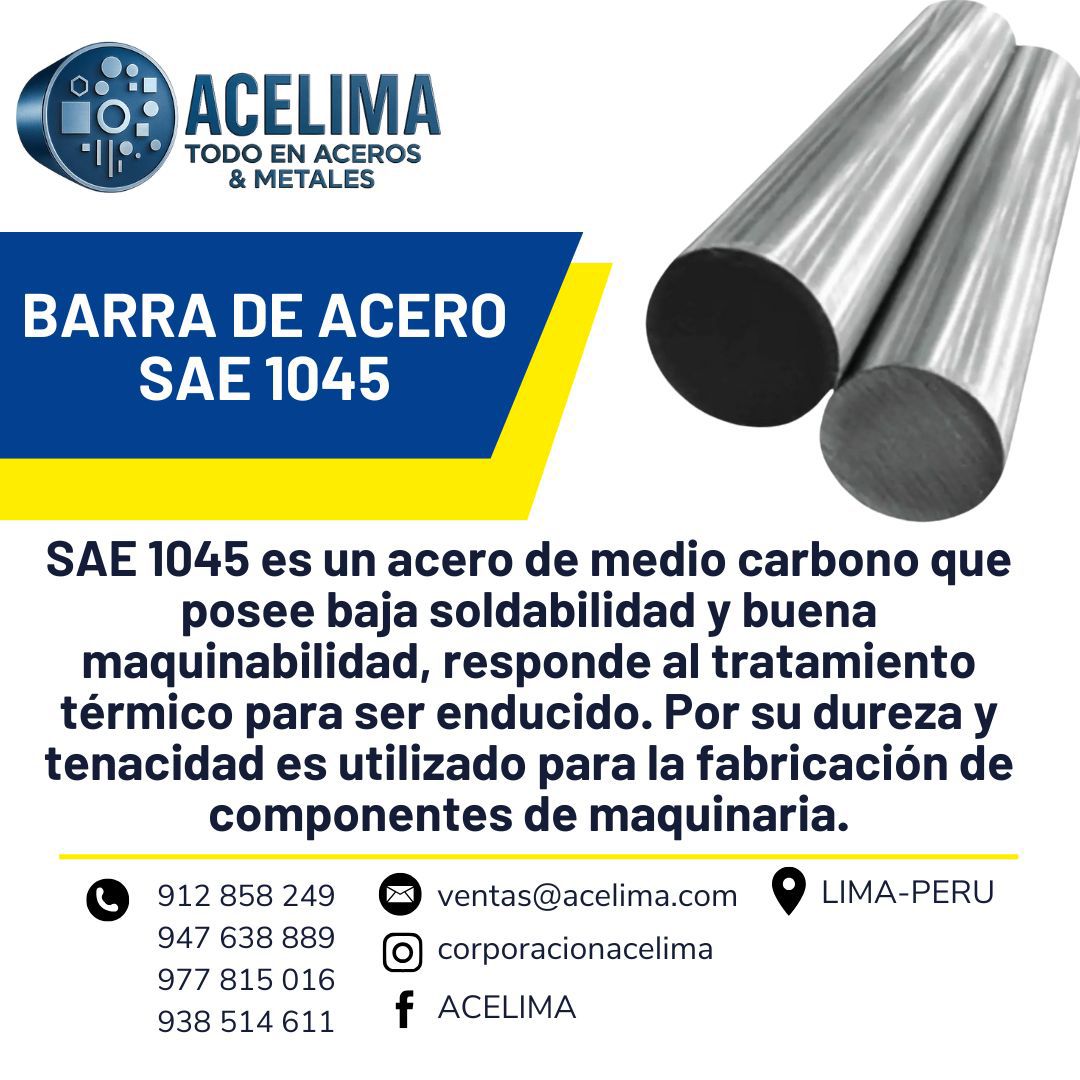 Barra de acero SAE 1045
